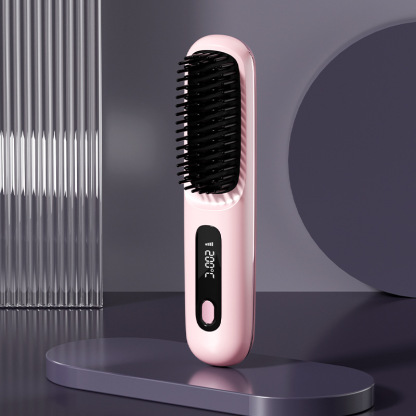 Portable Straightening and Curling Cordless Negative Ion comb