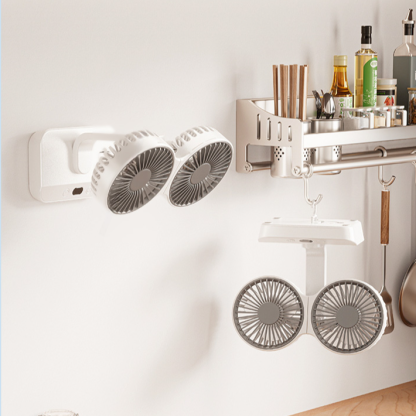 Double-head six-blade cooling fan