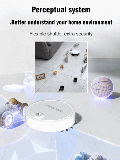 Low-noise powerful cleaning and disinfecting robot vacuum