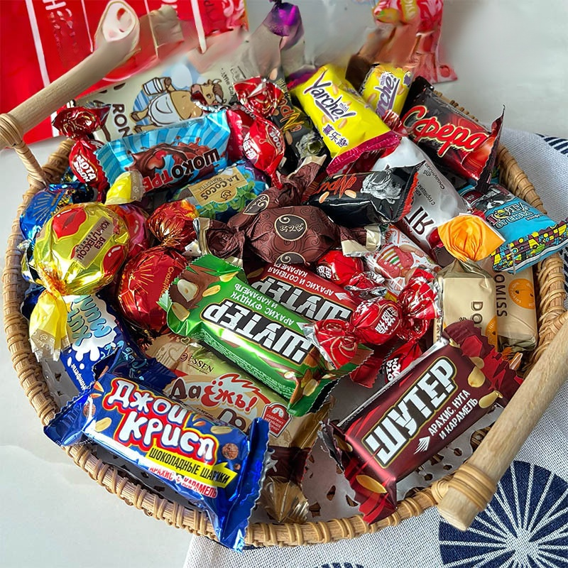 Russian style mixed candy chocolate