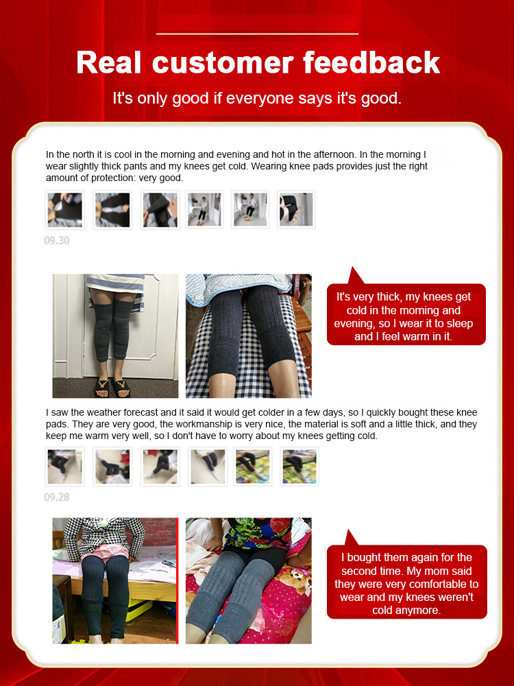 SL- Cashmere Knee Support with Straps