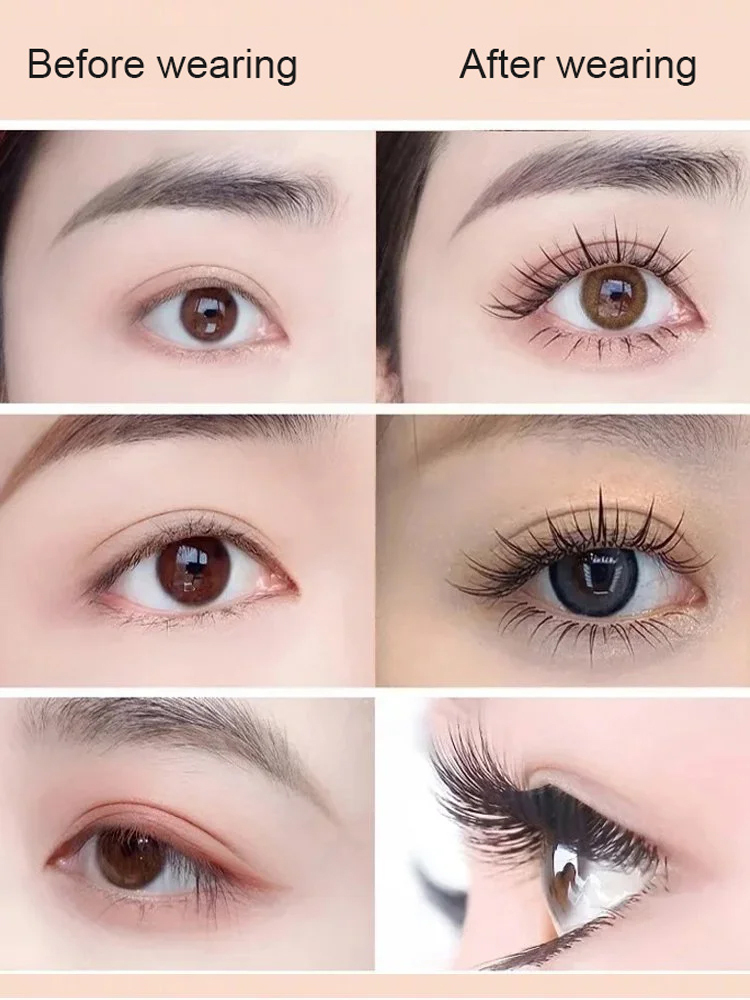 Double-pointed sunflower invisible false eyelashes