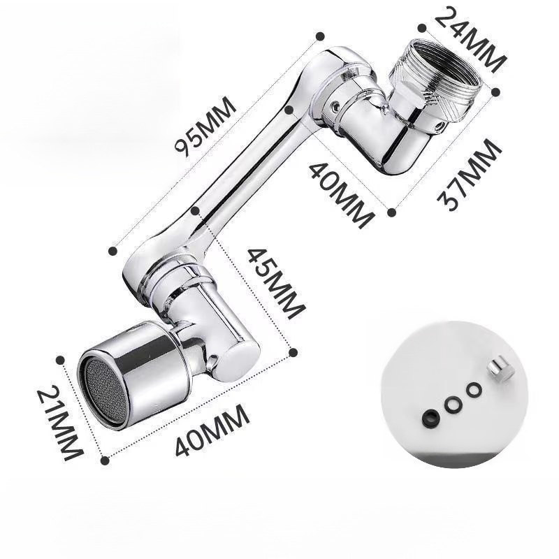 [Multi-function mechanical arm extension and rotation] Splash-proof faucet