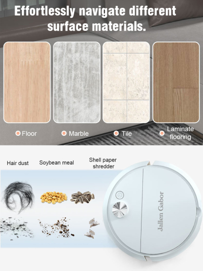 Low-noise powerful cleaning and disinfecting robot vacuum