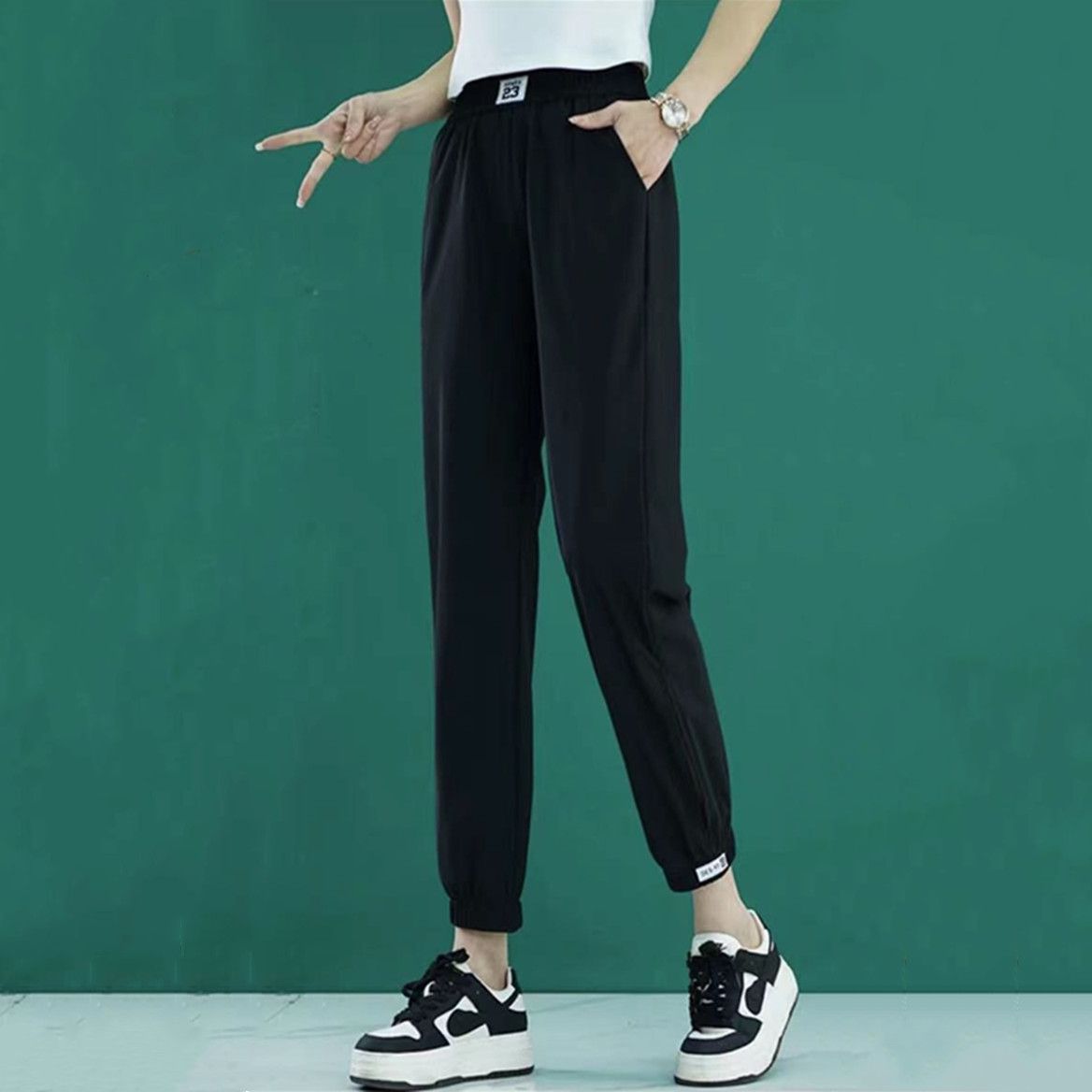 Ice silk loose casual pants