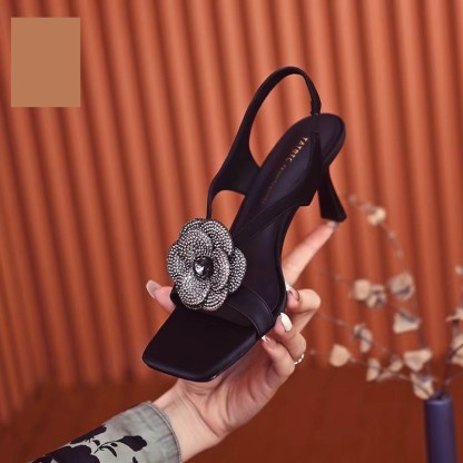 Water Diamond Hill Camellia Open Toe High Heels