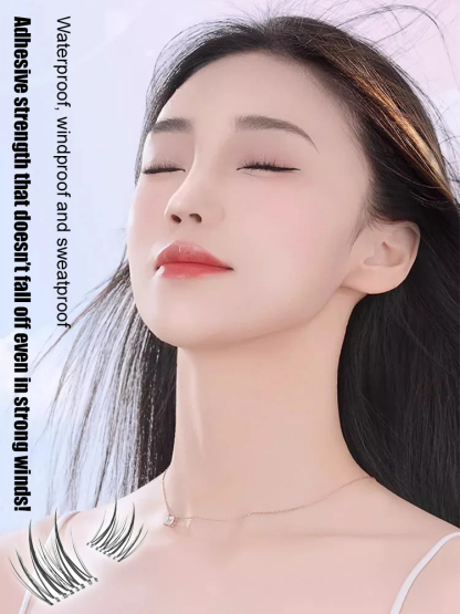 Double-pointed sunflower invisible false eyelashes