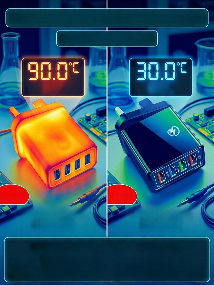 Four-Port Travel Charger for Extended Phone Battery Life