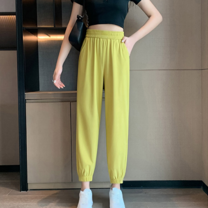 Ice silk loose casual pants