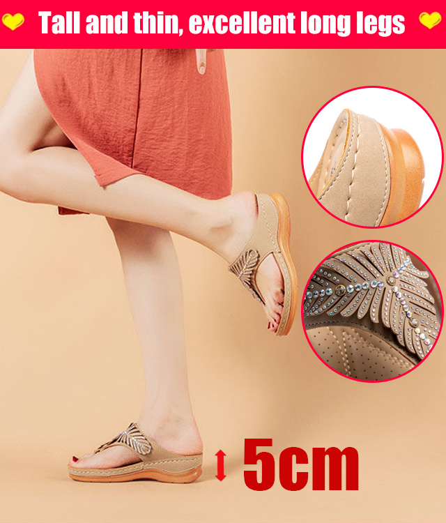 5 cm Heightened Simple Beautiful Leg Platform Sandals