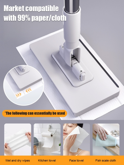 【100% labor-saving】No-wash lazy mop.Automatic cleaning with a simple push and pull, keeping your hands clean