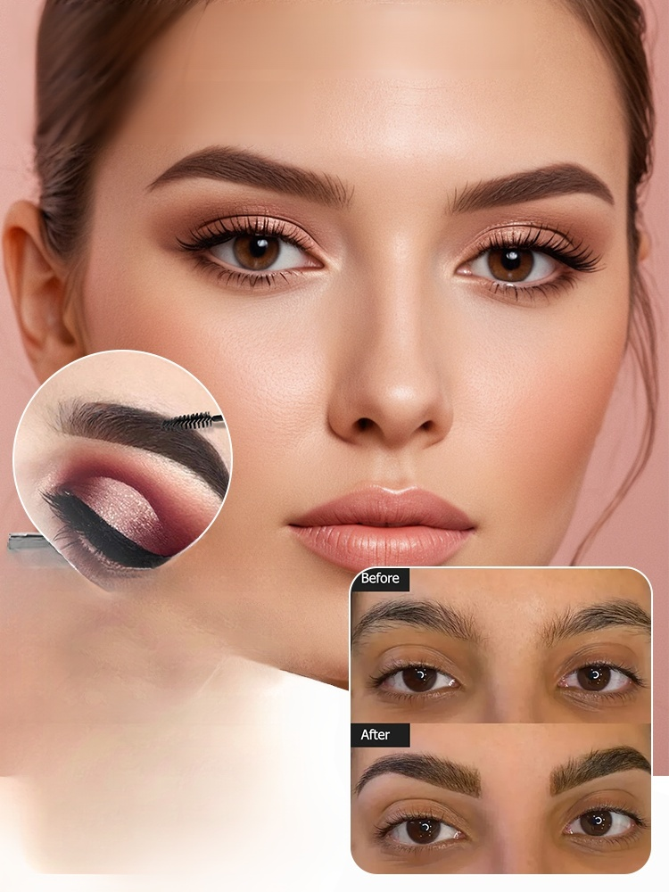 Long-lasting waterproof and smudge-proof liquid eyebrow tint