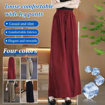 JL Casual Fashion Pleated Wide Leg Pants