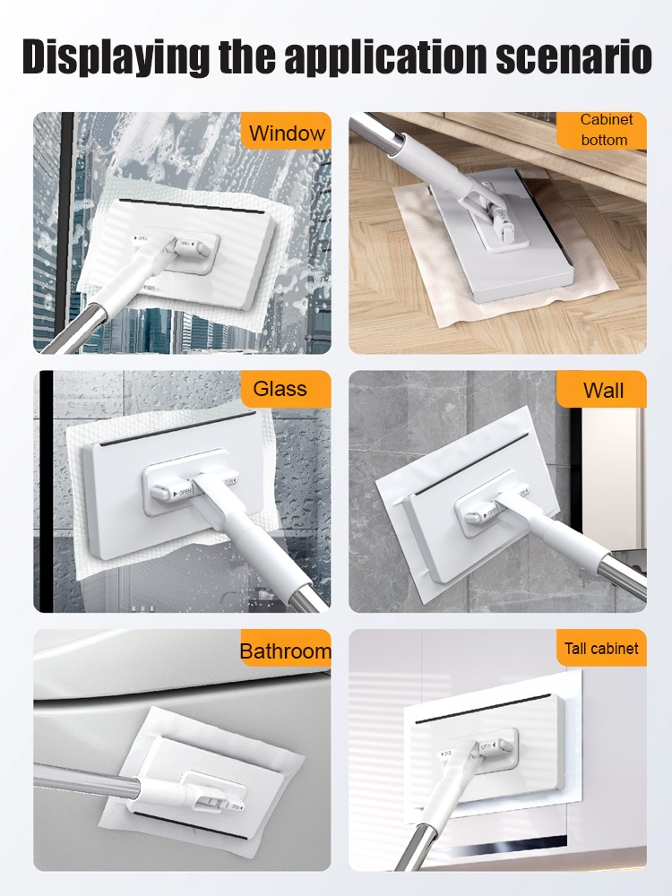 【100% labor-saving】No-wash lazy mop.Automatic cleaning with a simple push and pull, keeping your hands clean