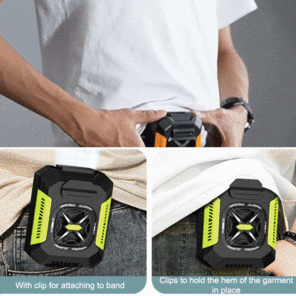 Outdoor portable waist-mounted fan