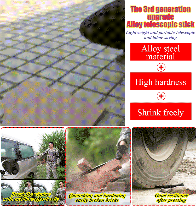 Self-defense exercise training telescopic rod