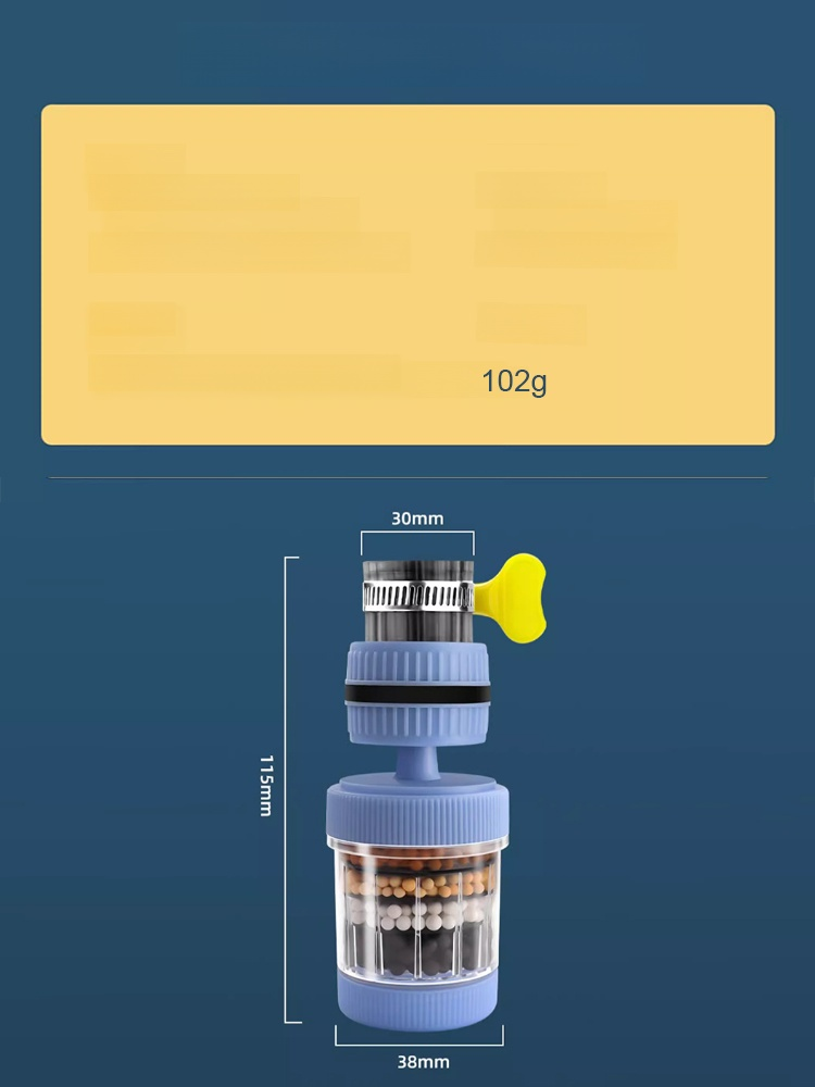 Six-layer household faucet filter