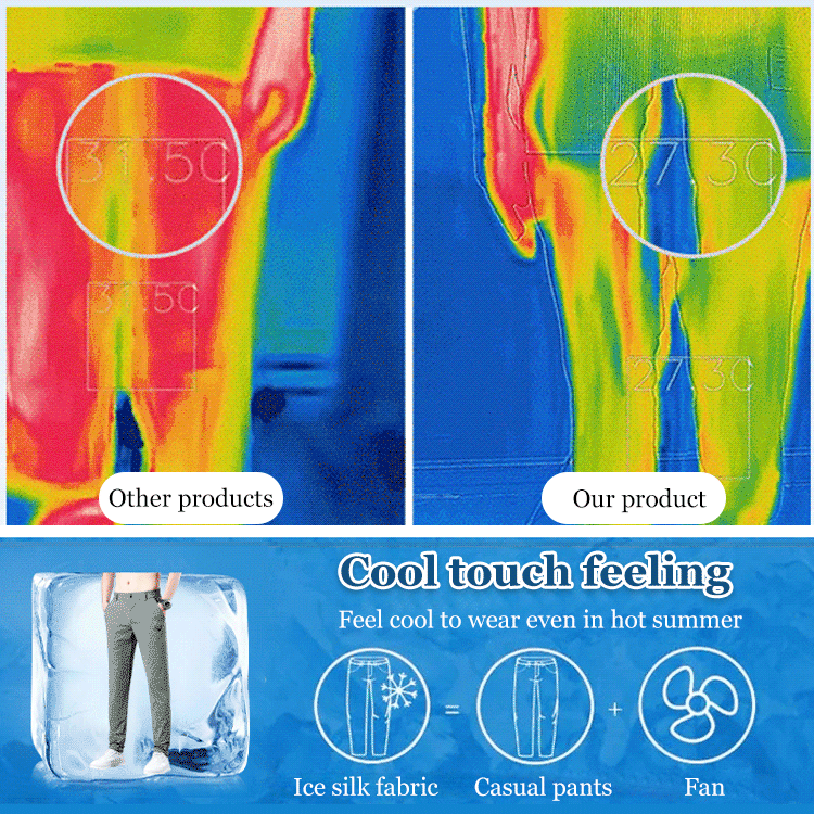 Elastic straight-leg pants for casual and sports time