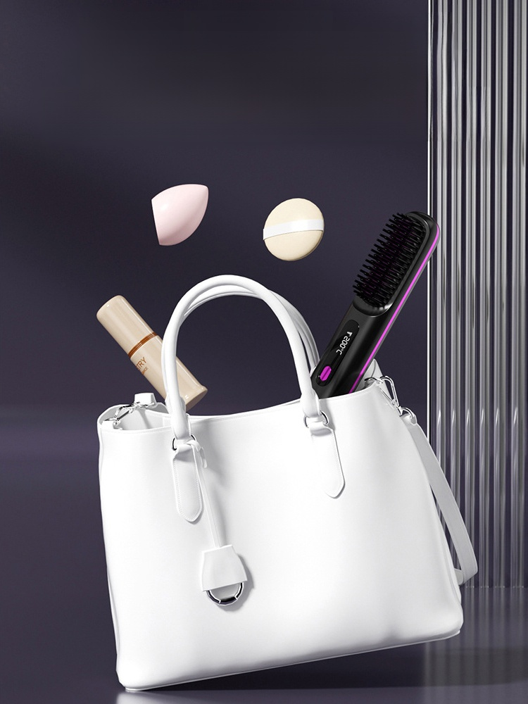 Portable Straightening and Curling Cordless Negative Ion comb