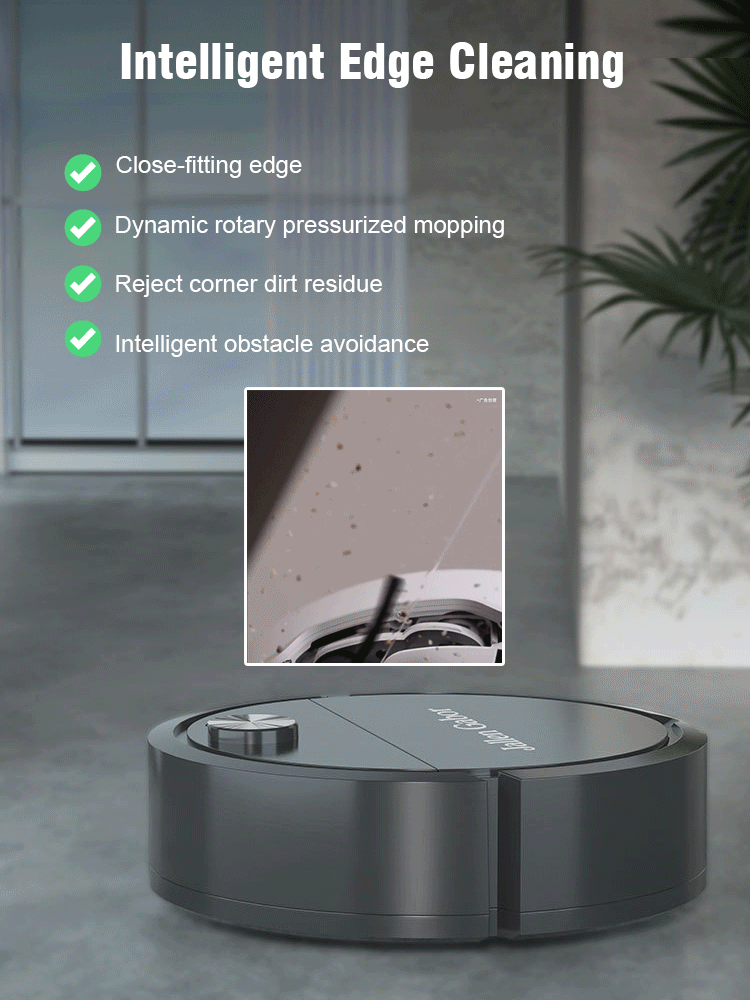 Low-noise powerful cleaning and disinfecting robot vacuum