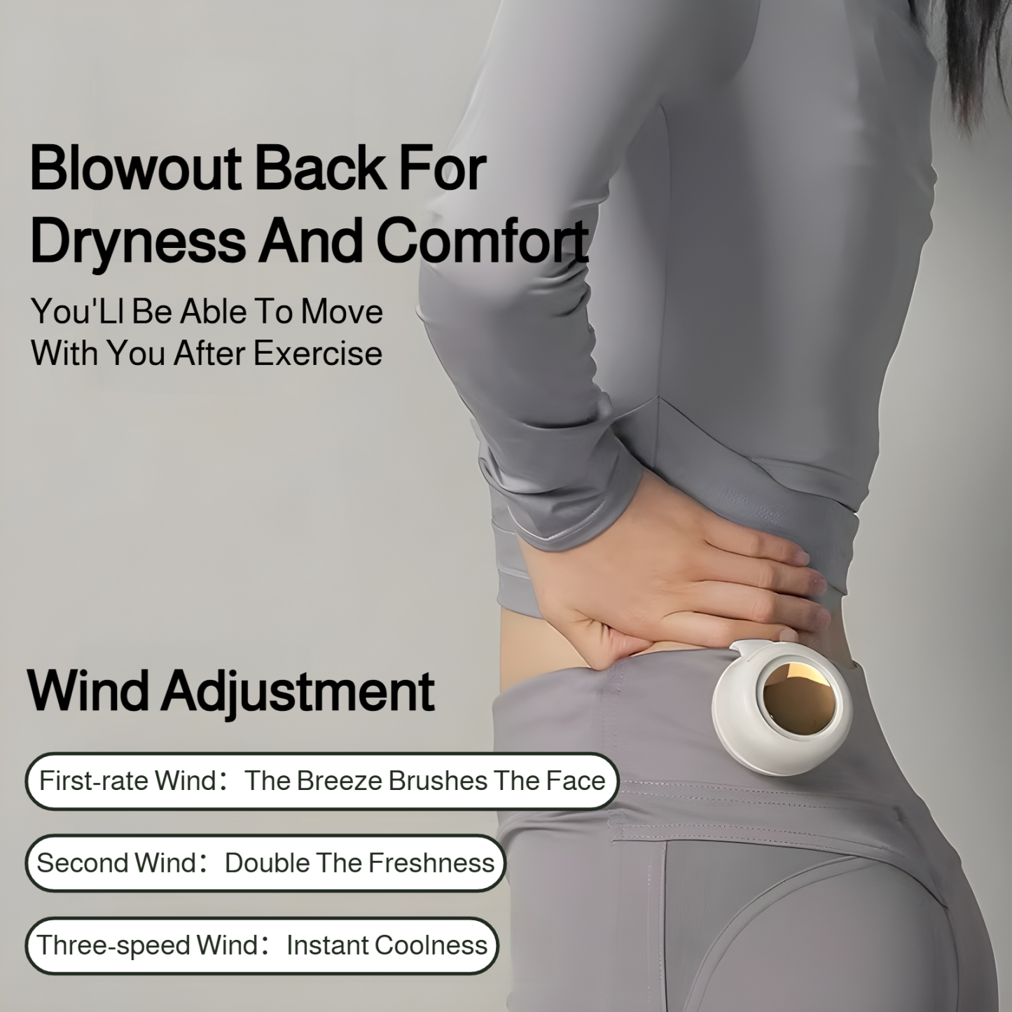 Small cyclone fan USB small fan clip fan clip collar waist hanging portable buckle fan