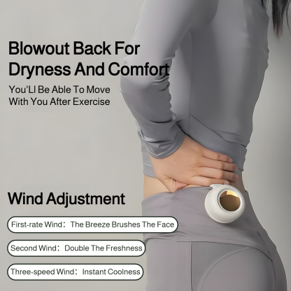 Small cyclone fan USB small fan clip fan clip collar waist hanging portable buckle fan