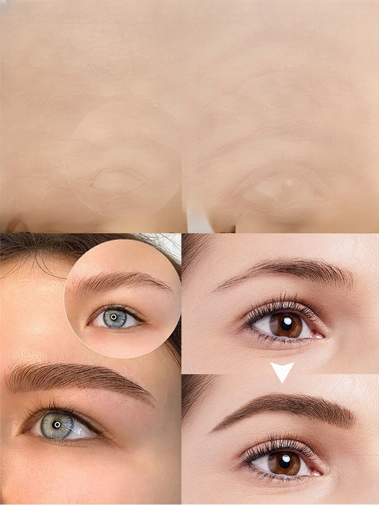 Long-lasting waterproof and smudge-proof liquid eyebrow tint