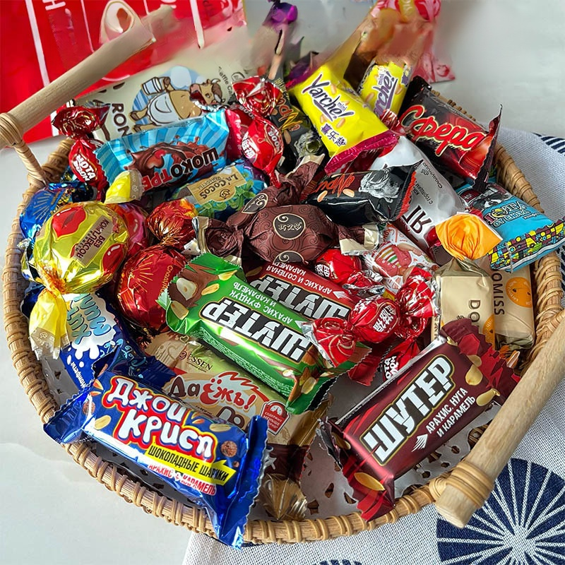 Russian style mixed candy chocolate