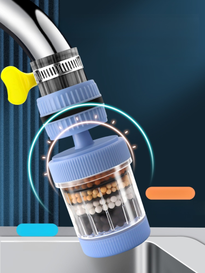 Six-layer household faucet filter