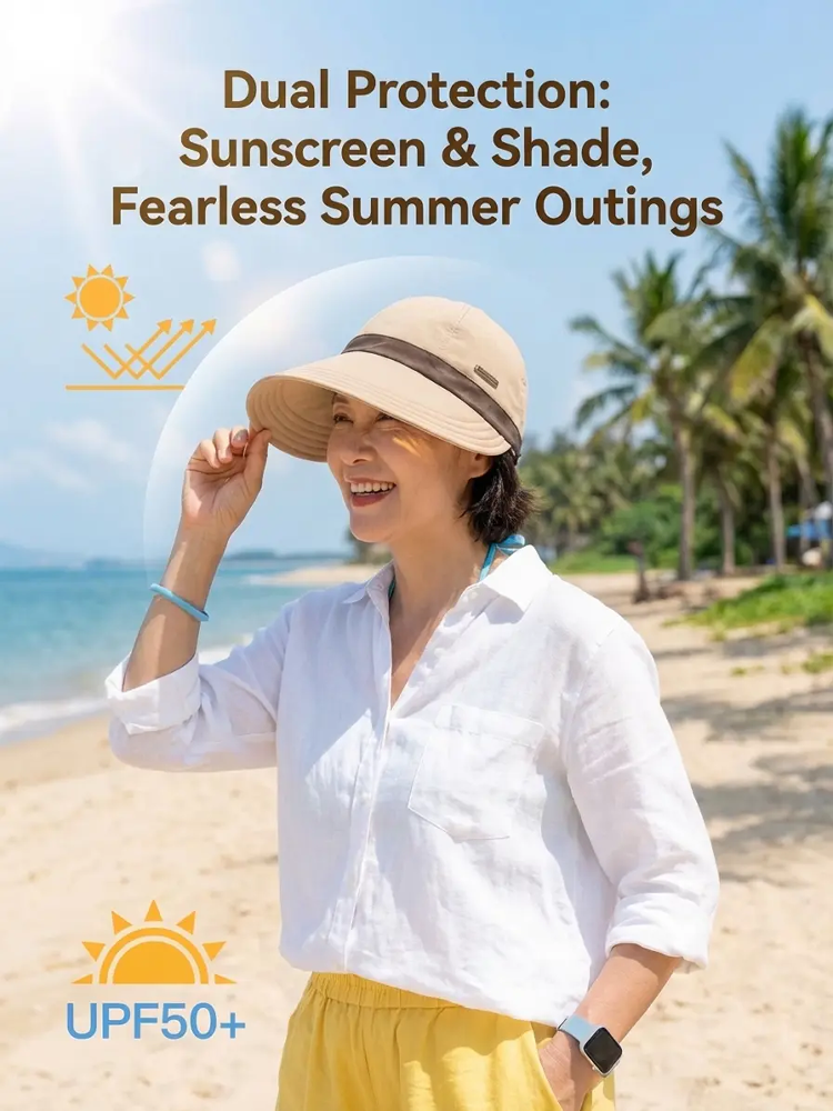 Adjustable face-slimming fisherman hat