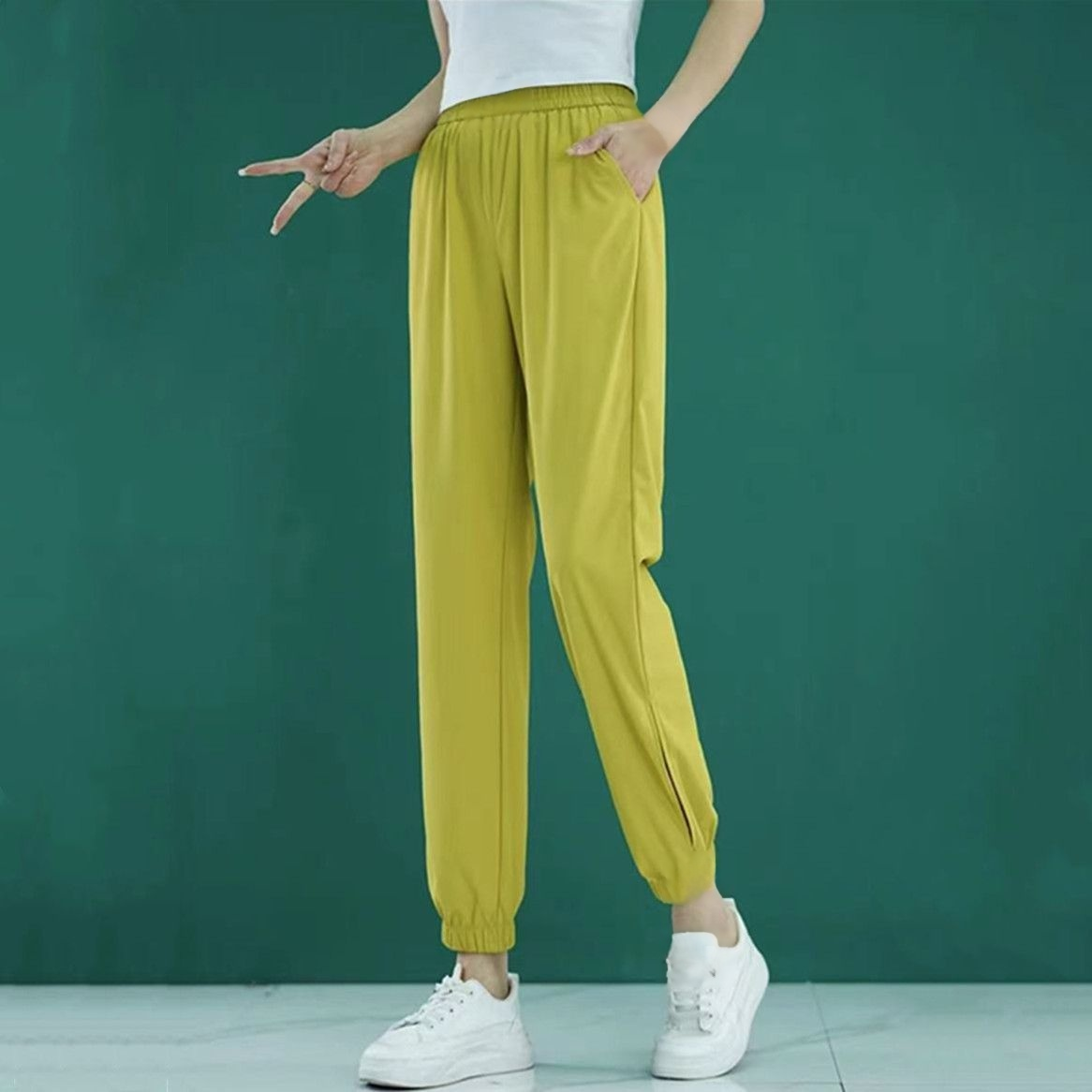 Ice silk loose casual pants