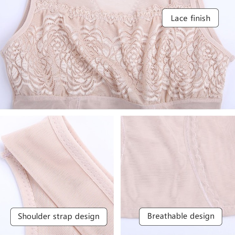 VEIMIA One Piece Womens Belly Control Lace Shapewear Bodysuit 