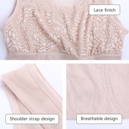 VEIMIA One Piece Womens Belly Control Lace Shapewear Bodysuit 