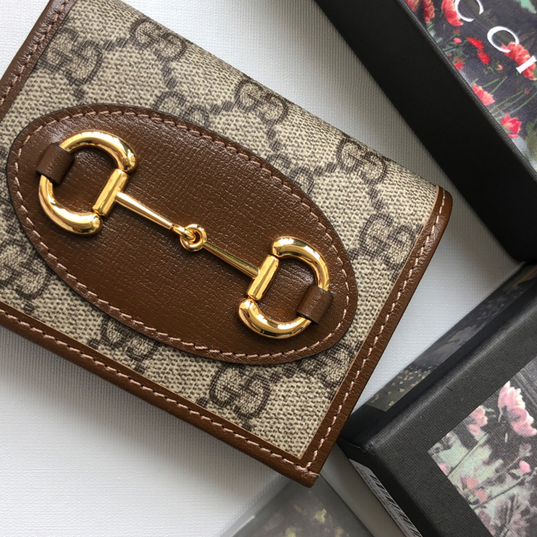 GUCCI 古馳 Horsebit 1955 短夾 卡夾 零錢包