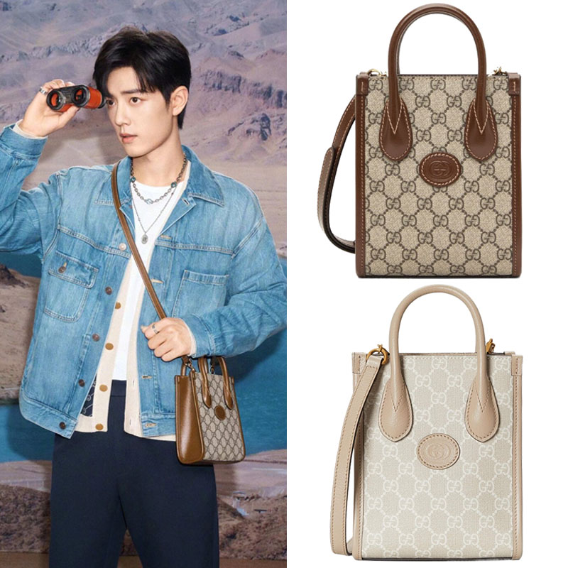 GUCCI 古馳 1955系列 PVC防水帆布 牛皮 tote mini 琴譜包 手提包 肩背 斜挎包 側背包