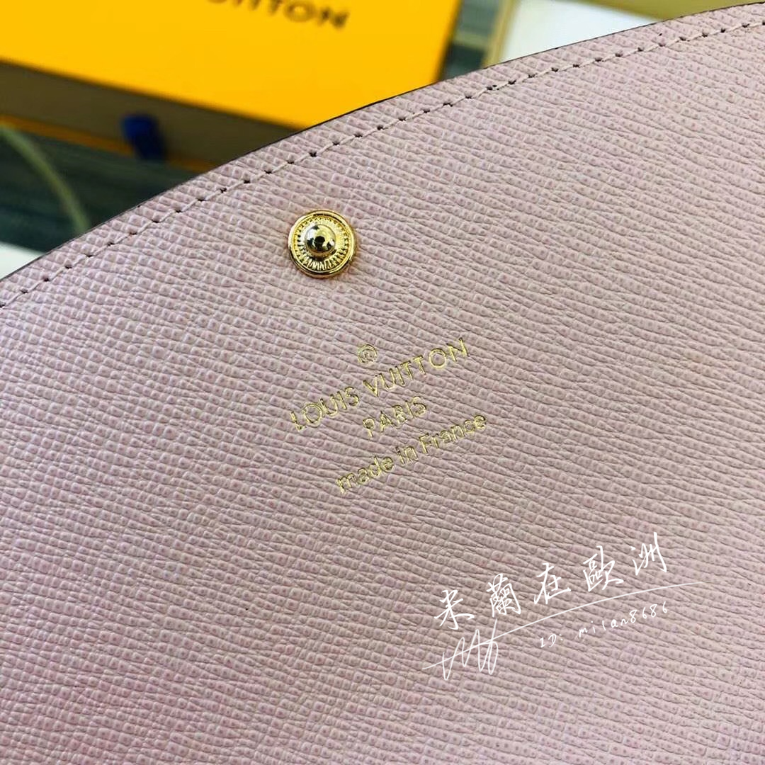 LV 路易威登 EMILIE 零錢袋 長夾 M60697 紫紅色 M61289 芭蕾粉色