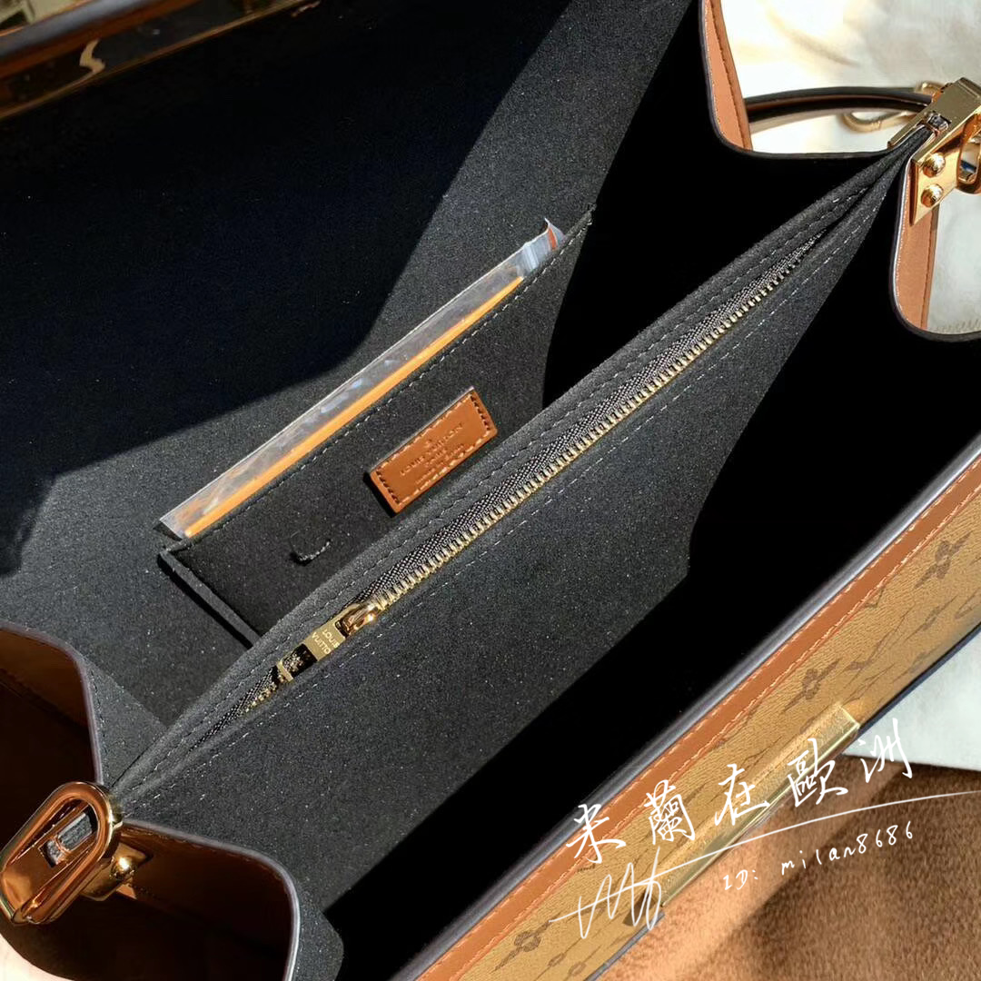 LV 路易威登 DAUPHINE 達芙妮 老花拼皮 單肩包 斜挎包M45959 M45958迷你/中號