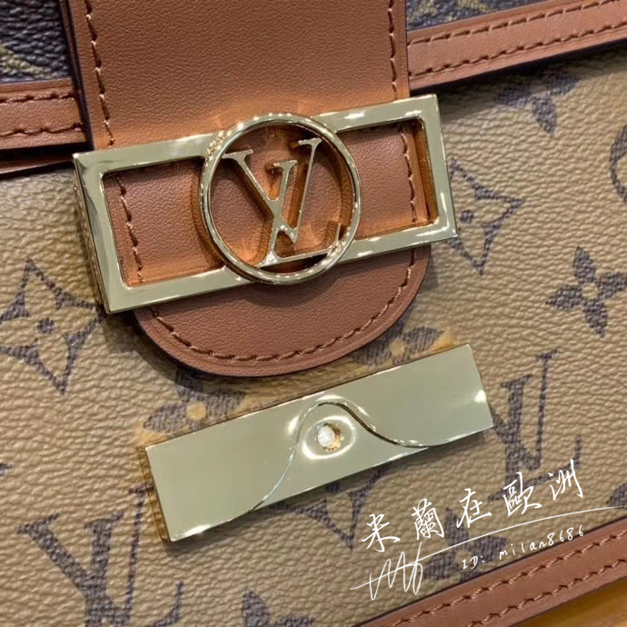 LV 路易威登 DAUPHINE 達芙妮 老花拼皮 單肩包 斜挎包M45959 M45958迷你/中號