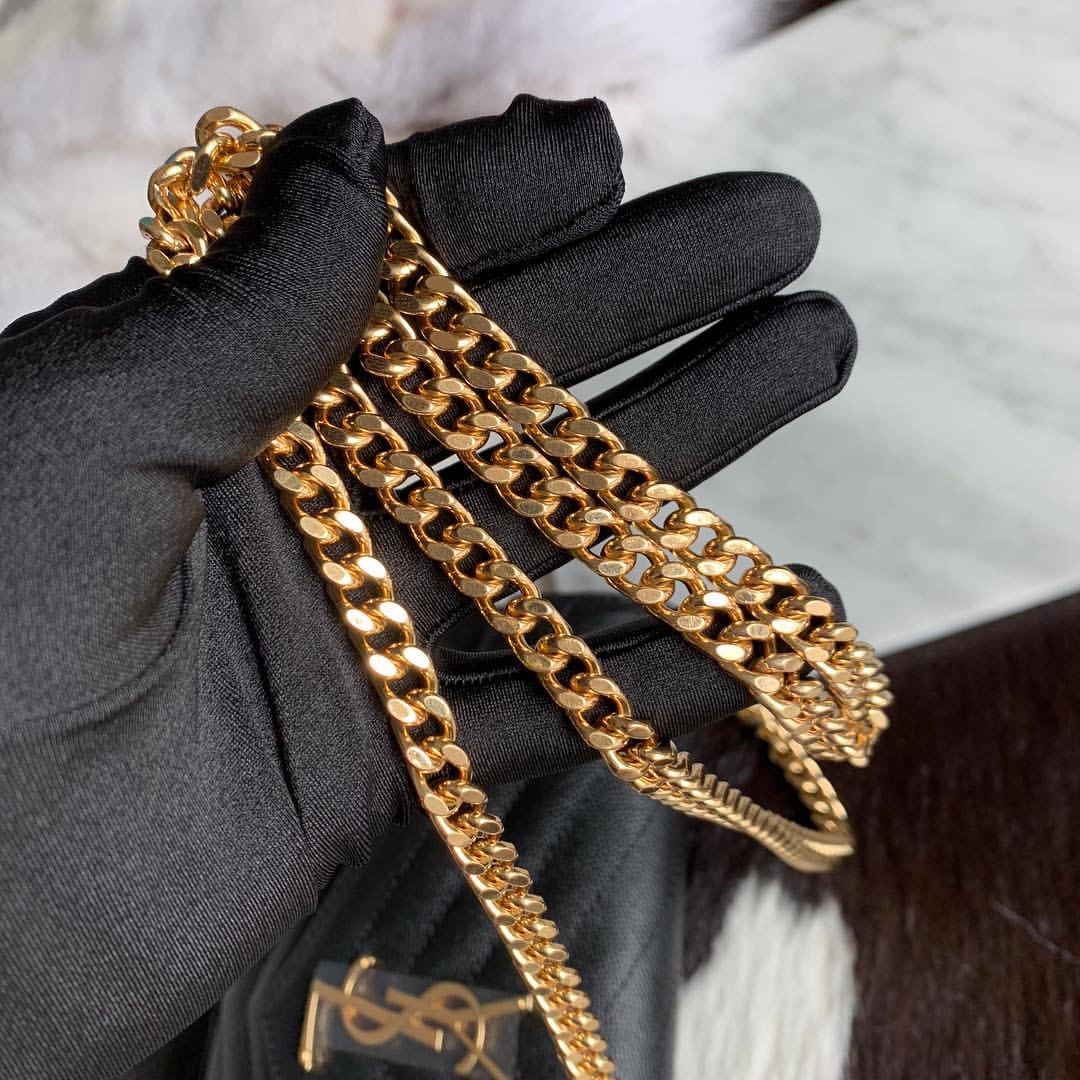 YVES SAINT LAURENT 聖羅蘭 YSL WOC 魚子醬 金扣 鏈條包 肩背 斜挎包 側背包