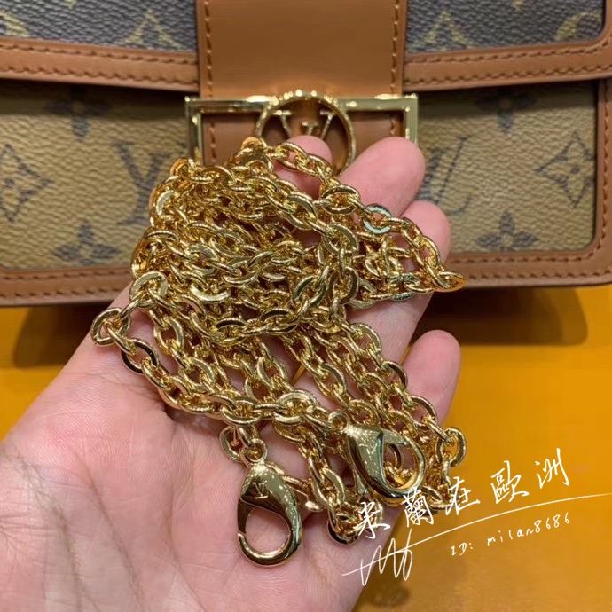 LV 路易威登 DAUPHINE 達芙妮 老花拼皮 單肩包 斜挎包M45959 M45958迷你/中號