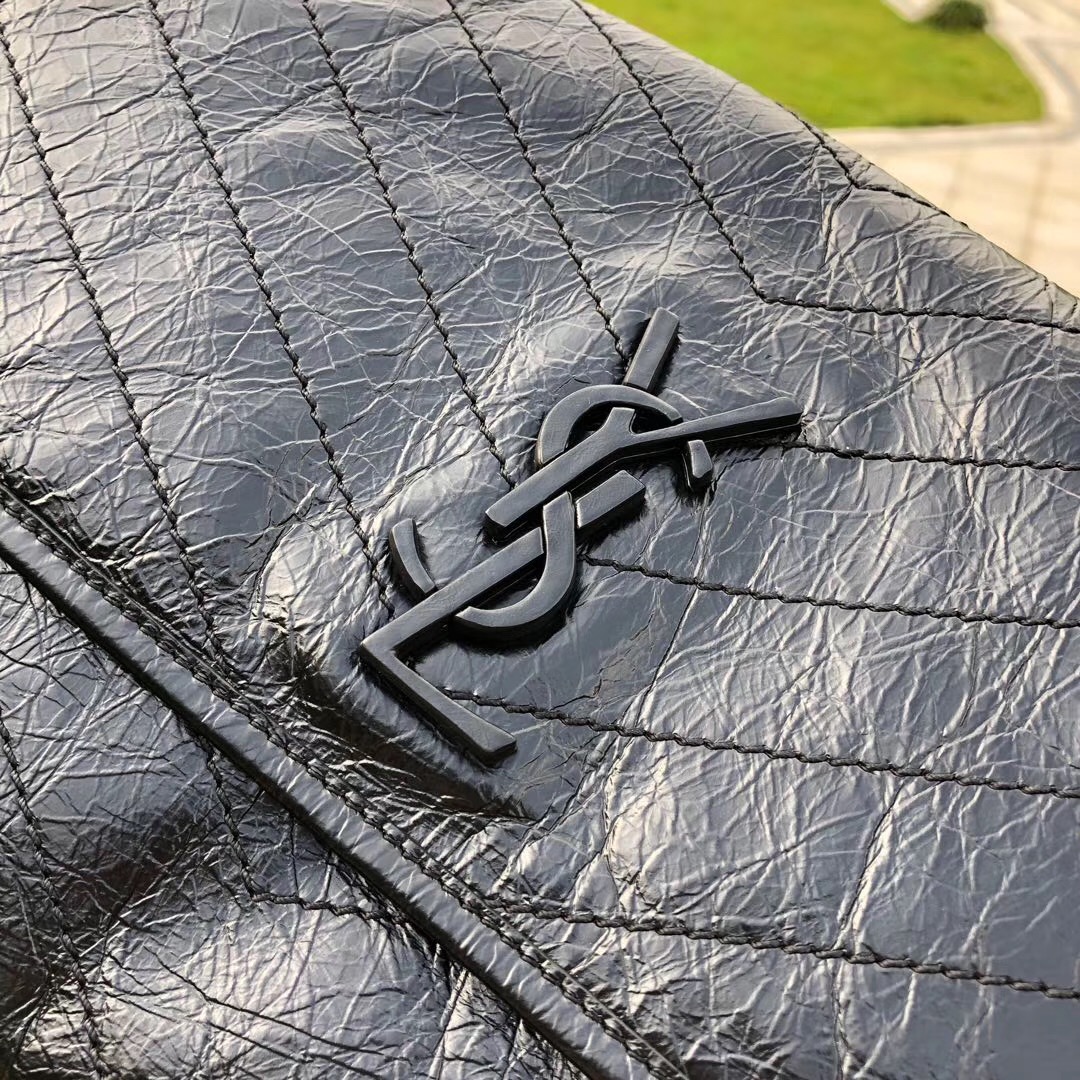 YVES SAINT LAURENT 聖羅蘭 YSL niki 中號 油蠟皮 流浪包 肩背 斜挎包 側背包 6331580