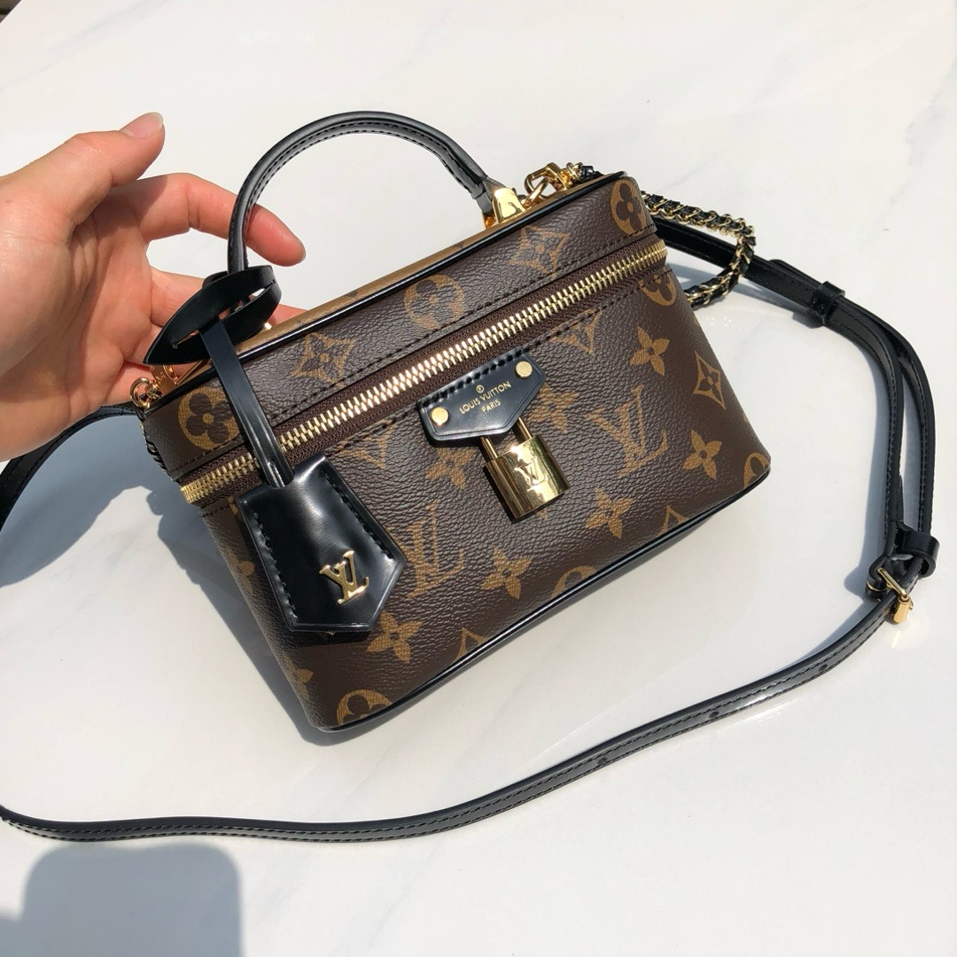 LV 路易威登 Vanity Chain Pouch 手袋 經典老花 Monogram 化妝包 飯盒包 手提 肩背 斜挎包 M47125
