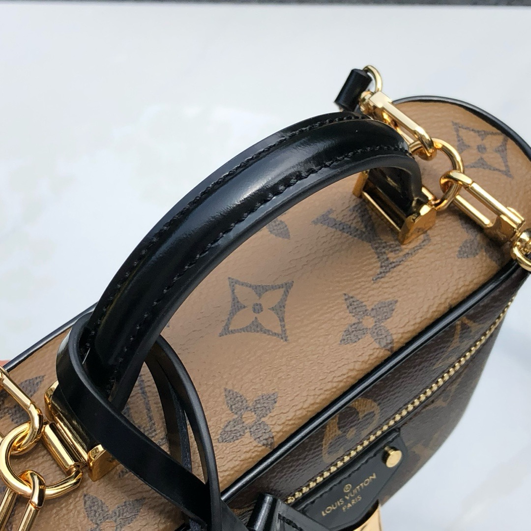 LV 路易威登 Vanity Chain Pouch 手袋 經典老花 Monogram 化妝包 飯盒包 手提 肩背 斜挎包 M47125