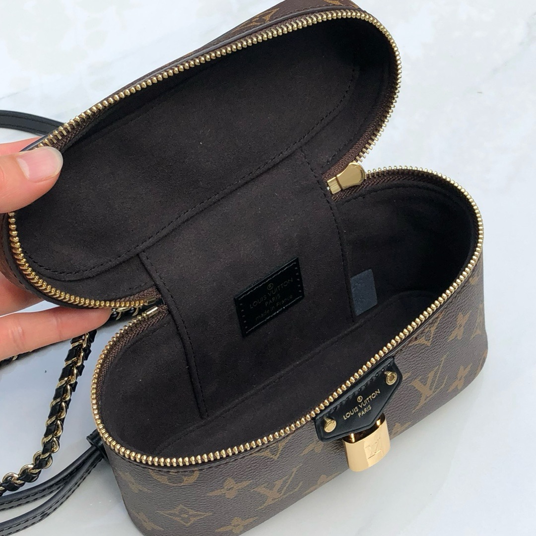 LV 路易威登 Vanity Chain Pouch 手袋 經典老花 Monogram 化妝包 飯盒包 手提 肩背 斜挎包 M47125