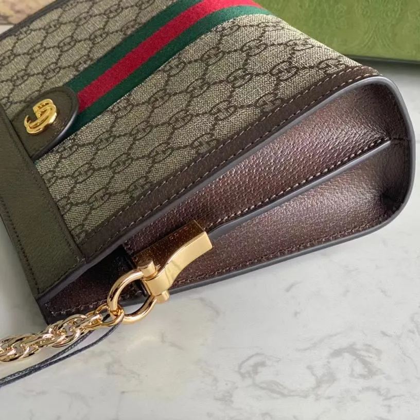 GUCCI 古馳 Ophidia系列 PVC防水布 貝殼包 復古款 鏈條包 斜背包 復古 503877 503876