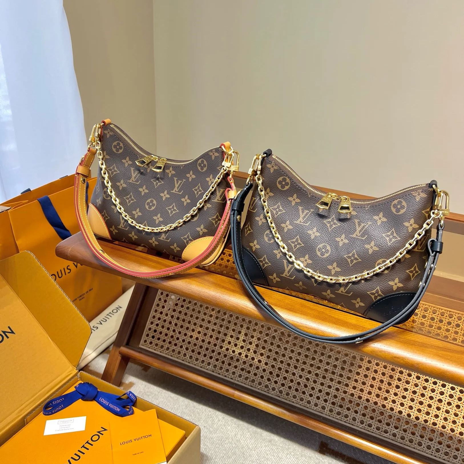 LV 路易威登 Boulogne 牛角包 經典 老花 腋下包 肩背 側背 斜挎包 M45832