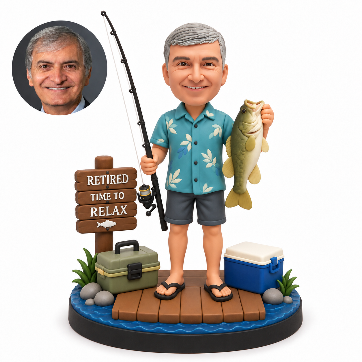 Fishing custom bobblehead