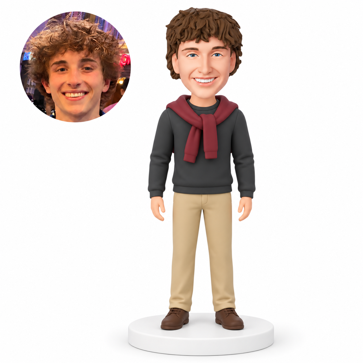 Casual custom bobblehead