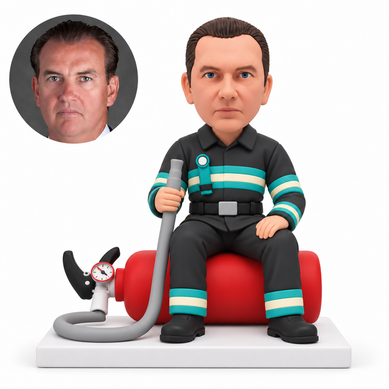 Firefighter custom bobblehead