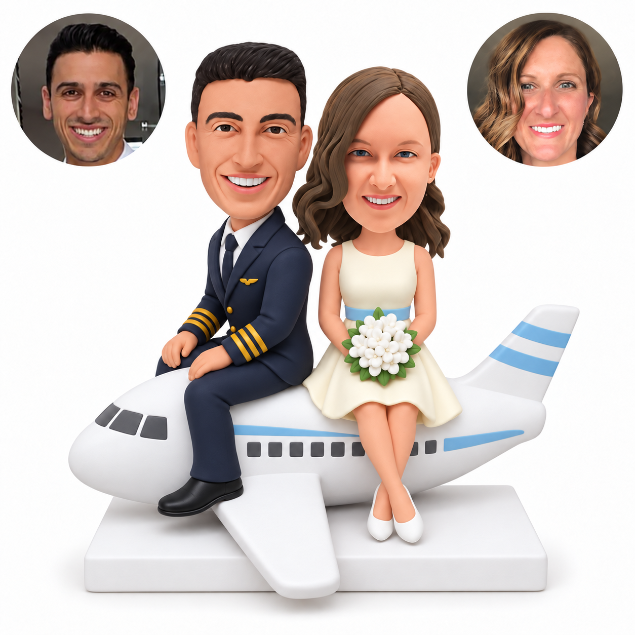 Astronaut & Pilot custom bobblehead